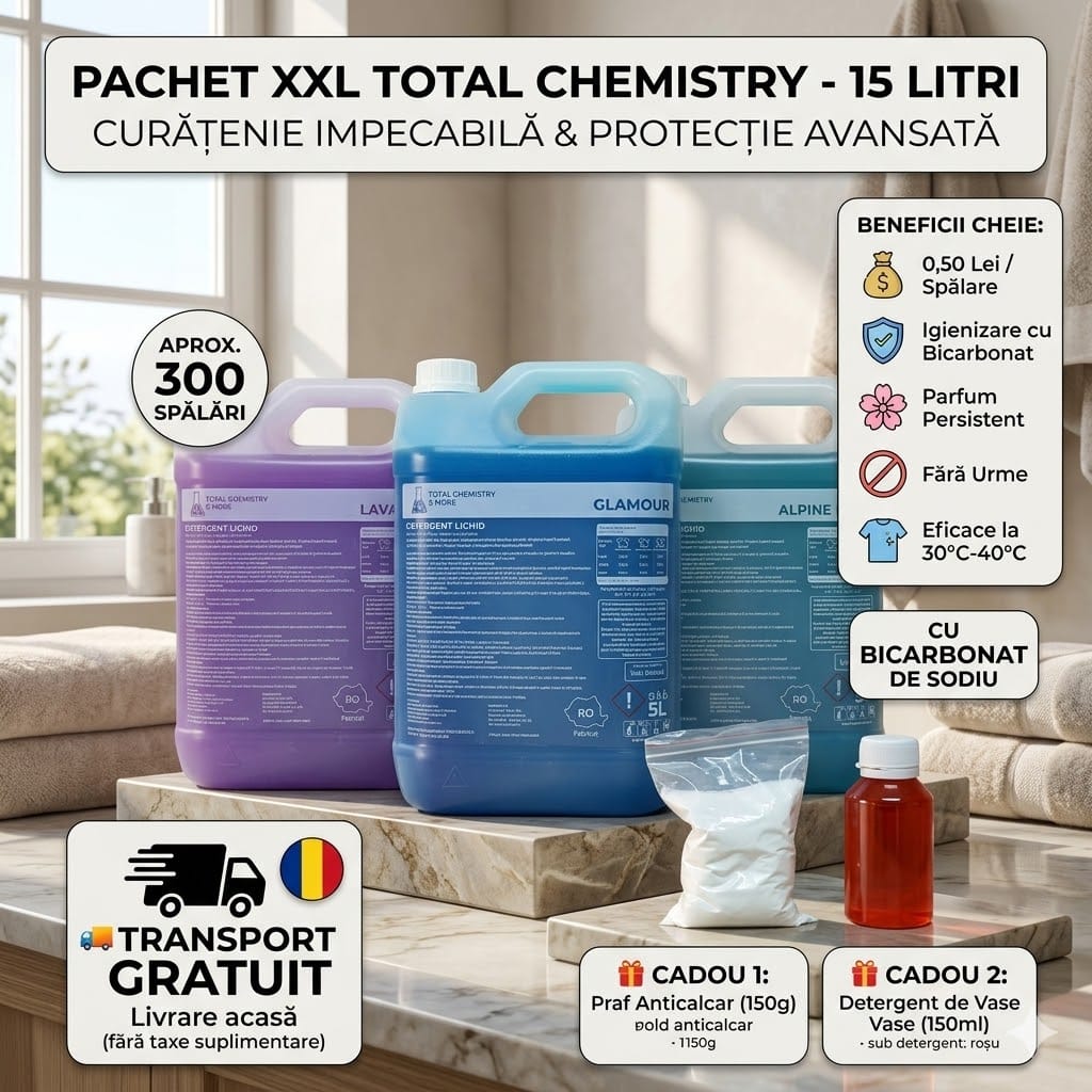 Pachet Promoțional XXL 15L Detergent Rufe - Transport Gratuit Pachet Promoțional XXL: 15L Detergent Rufe (3x5L) + CADOURI + Transport Gratuit - imagine 1