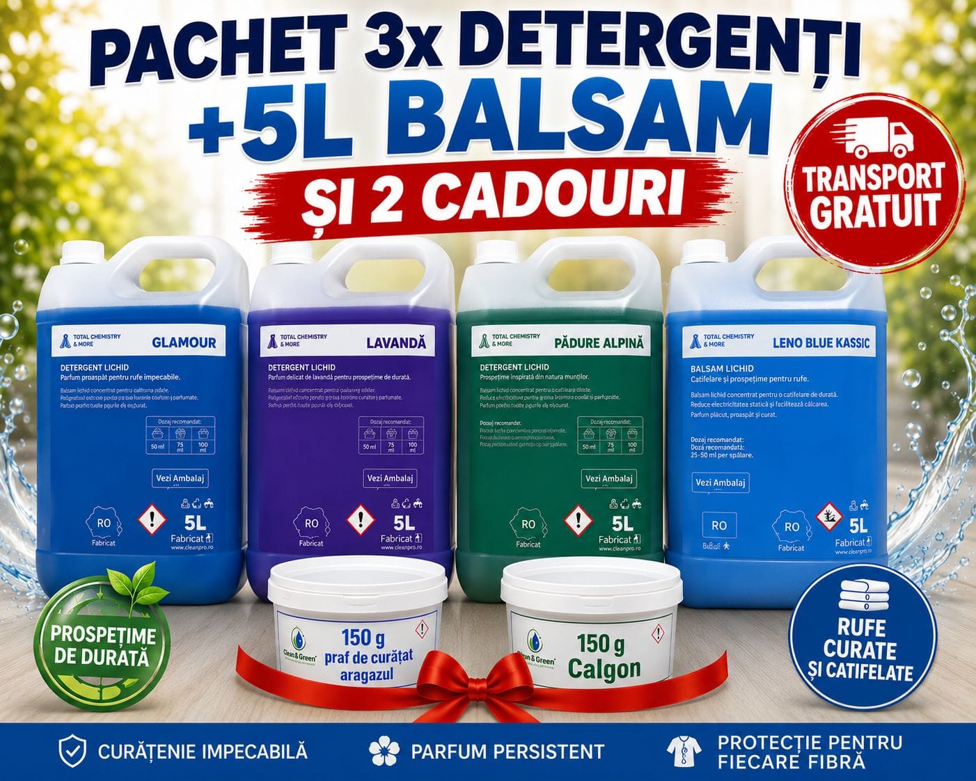 Pachet Familie Pachet Family 3xDetergenti +5L Balsam +2Cadouri - imagine 1